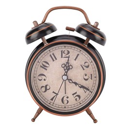 Boquite Old Fashioned Alarm Clock, Retro Mechanical Alarm Clock with Night Light (Black)