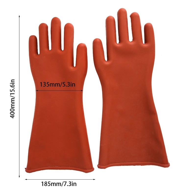 12KV High Voltage Protective Safety Insulating Rubber Gloves for Electrical