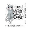 Motivational Cat Sayings Decals Set | Cute Cat Stickers Pack