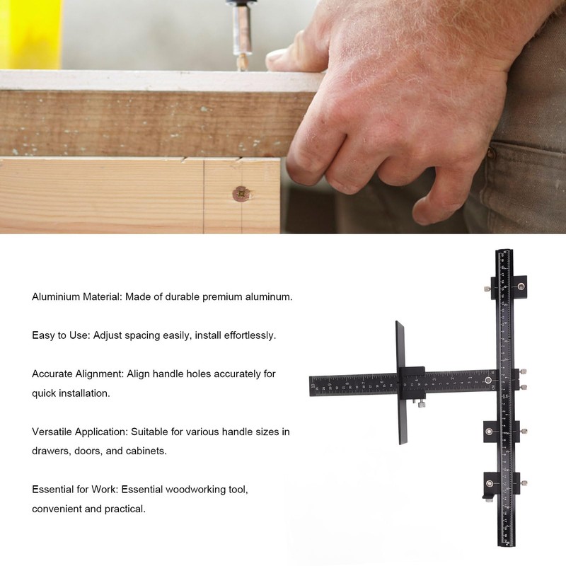 NDNCZDHC Cabinet Hardware Jig Aluminum Cabinet Handle Jig Accurate Measure