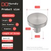 homdiy 30 Pack Brushed Nickel Cabinet Knobs, Round Kitchen Drawer