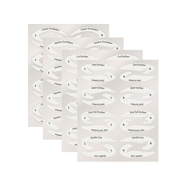 64PCS Eyebrow Stencil Stickers - Cat Eyeliner Stencils, Eye Makeup
