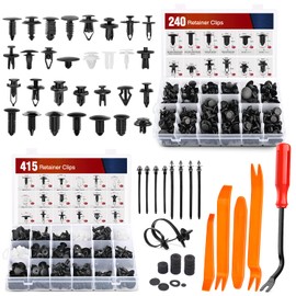 Nilight 700Pcs Car Push Retainer Clips & Auto Fasteners Assortment -30 Most Popular Sizes Nylon Bumper Fender Rivets with 10 Cable Ties and Fasteners Remover for Toyota GM Ford Toyota Honda Chrysler