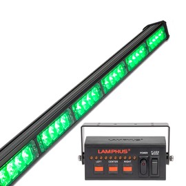 SolarBlast 29" 24W Green LED Traffic Advisor Light Bar with TA Controller Box - 12V Waterproof Green Directional Flashing Emergency Safety Warning Lightbar for EMS Responder Rescue Servcice Truck