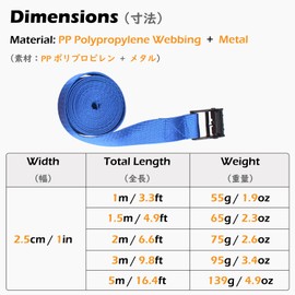 TRIWONDER Tie Down Straps Lashing Straps Nylon Webbing