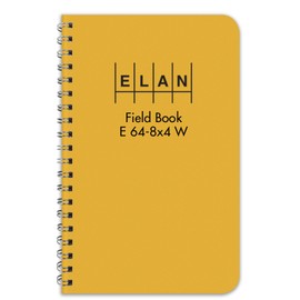 Elan Publishing Company E64-8x4W Wire-O Field Surveying Book 4 ⅞ x 7 ¼ Yellow Stiff Cover (E64-8x4W Yel)