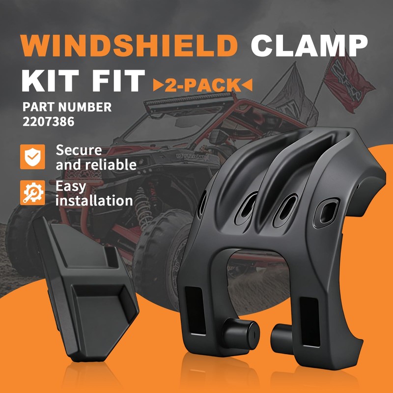 Lock & Ride Windshield Clamp Kit Fit For Polaris Rzr