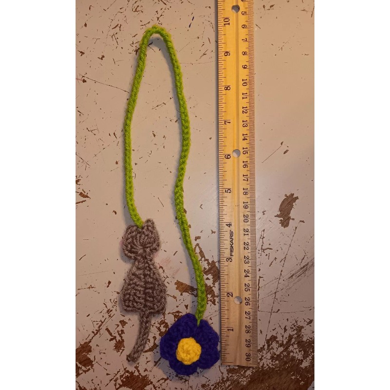 handcrafted Custom Cat Rearview Mirror Hanger, Cat Mirror Decoration, Hand