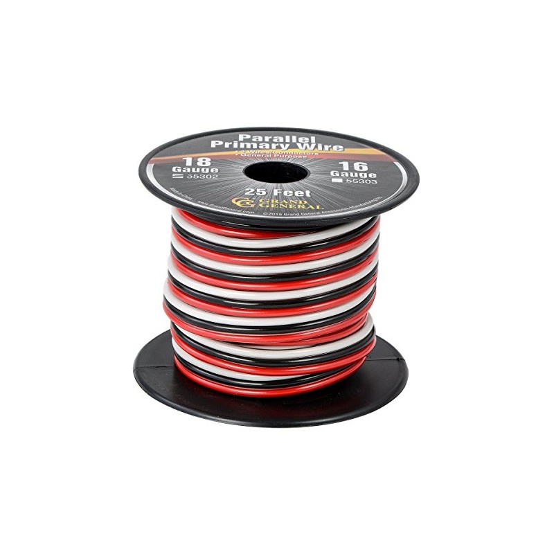 GG Grand General 55302 Parallel Primary 3-Wire 25ft Roll with