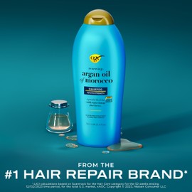 OGX OGX Renewing + Argan Oil of Morocco Shampoo, Damage Repair Shampoo & Argan Oil to Help Strengthen & Repair Dry, Damaged Hair, Paraben-Free, Sulfate-Free Surfactants, 25.4 fl. oz