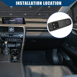 Hihaha No.1ZP75JXWAC / Master Power Window Switch for Ram ProMaster 1500 2500 3500 2014-2017 / Front Driver Side/Window Control Switch/Durable Plastic / 1Pcs Black