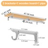 bimiti Wall Mounted Clothes Rack - Solid Wood Closet Storage