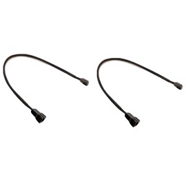 18 Inch 3-Pin Black Sleeved Computer Case Fan Male to Female Extension Cable (2-Pack)