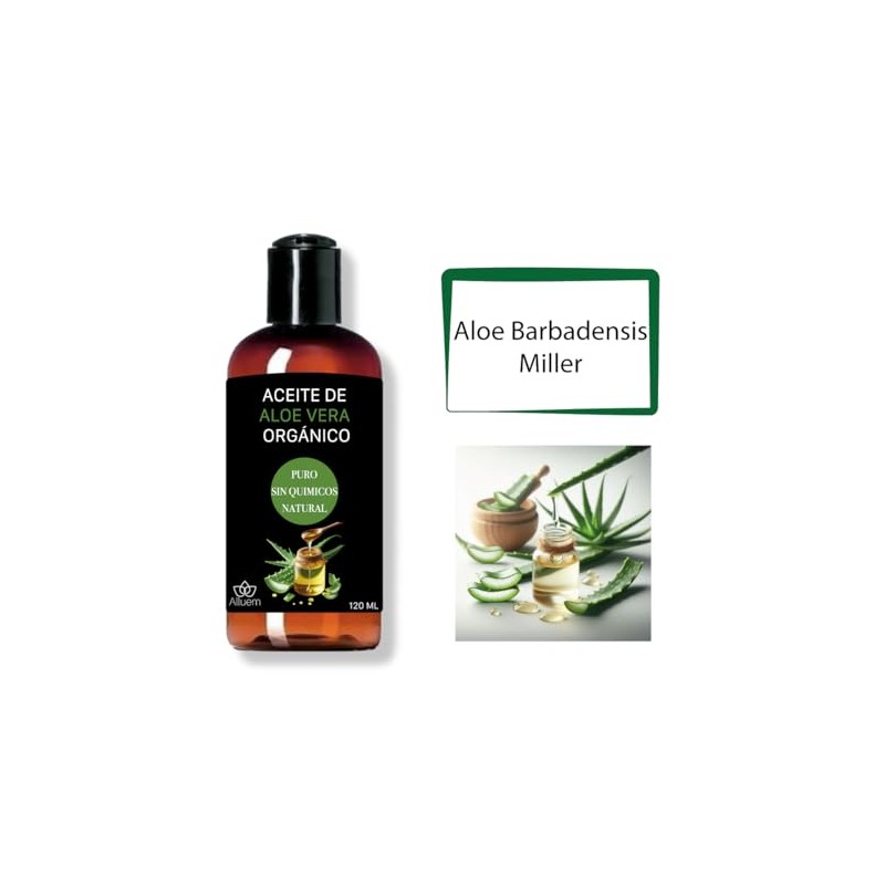 Aceite Corporal de Aloe Vera Orgánico, 120 ml