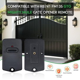 QSDIYRF 3 for Mighty Mule Gate Opener Remote,FM135 RB741 Gate Remote Control Compatible with GTO Gate Openers 9 Dip Switches Single Button Gate Openers (318MHz)