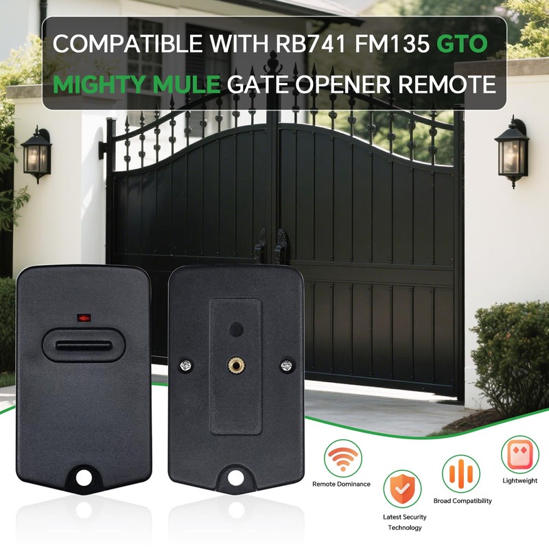 QSDIYRF 3 for Mighty Mule Gate Opener Remote,FM135 RB741 Gate