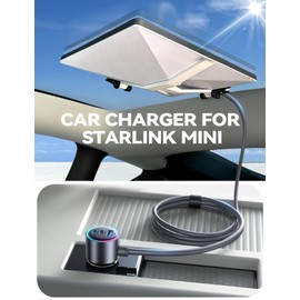 Starlink Mini Car Adapter, 10FT Starlink Mini Cable Car Charger, 12V-24V Cigarette Lighter Adapter [Stable Power Chip & 18AWG Waterproof Cable] Dual PD 45W + USB A 30W Ports for Cars, Trucks, RVs