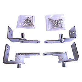 Kawaki Hardware SOWA Swing Lock Hinge, Silver 5250S, Top and Bottom 1 Pair
