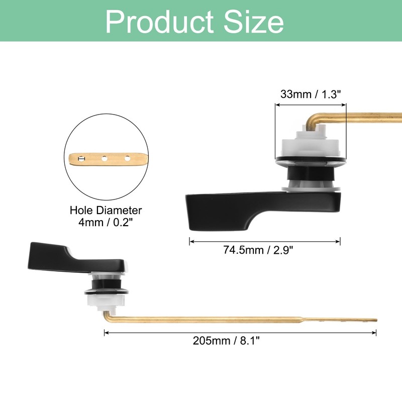 sourcing map Toilet Handle Replacement Kit, Universal Front Mount Toilet
