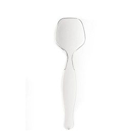 Clear Plastic Disposable Serving Spoons Large 8.5 inches Serving Utensils Heavy Duty Ideal for Soups, Salads Buffet Catering Restaurants Party Weddings - Pack of 18