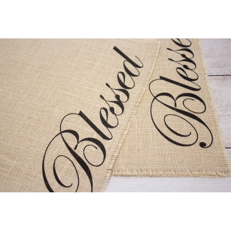 Blessed Burlap Placemats
