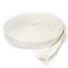 Lynn Manufacturing High Temperature Flat Gasket Tape, 1000F, White, Boiler & Furnace, 1'' x 1/8'' x 25ft, 9460