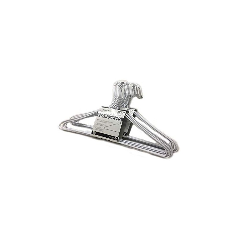 20 PC Vinyl Coated Heavy Duty Wire Cloth Hanger Plastic