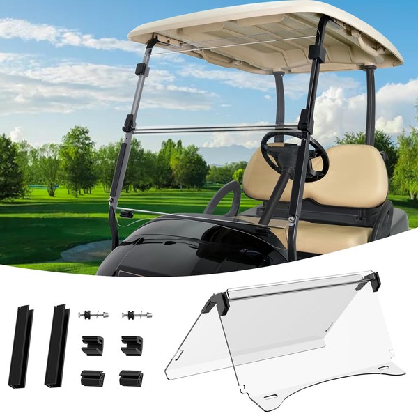 Drive-up Club Car Windshield, Golf Cart Windshield Compatible with Club