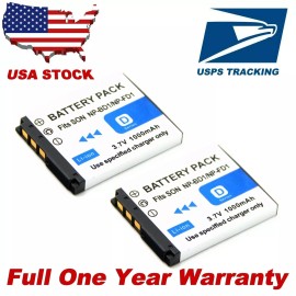 For Sony 2x Battery For Sony Cyber-Shot DSC-T75 DSC-T77 DSC-T90 DSC-T900 DSC-TX1 DSC-G3