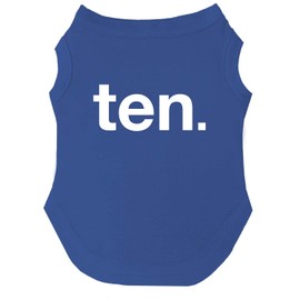 Ten 10th Birthday Dog Tee Shirt | Sleeveless | Pawty | Party Theme | Celebration Supplies | Photoshoot (Royal Blue, 6X-Large 1034)