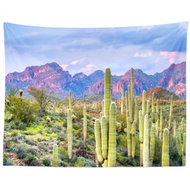 BELECO National Park Arizona Desert Tapestry Wall Hanging Mountain Scenery Cactus Saguaro Tapestry Mexican Tapestry Hippie Western Wall Tapestry for Bedroom Living Room Dorm Home Decor 60x40 Inch