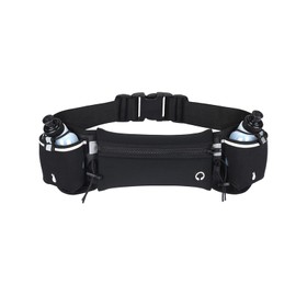 Fesatccoz Laufgürtel mit Trinkflasche, Wasserdicht Laufgürtel für Handy, Reflektierend Laufgürtel, Handytasche für Joggen und Outdoor- Aktivitäten