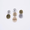 5Pcs Niche Design Geometric Oval Coil Metal Buttons Electroplated Fashion