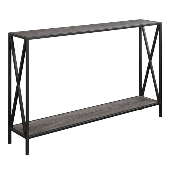 Convenience Concepts Console Table Tucson Shelf, Weathered Gray/Black