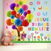 Gersoniel 76 Pcs Christian Spring Classroom Bulletin Board Set 3D