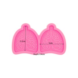 Super Glossy Phone Grip Mold 1.7in Lungs Epoxy Molds Silicone Molds for Badge Reel, Phone Grip Sockets Resin Mold for Phone Stand Grip Top