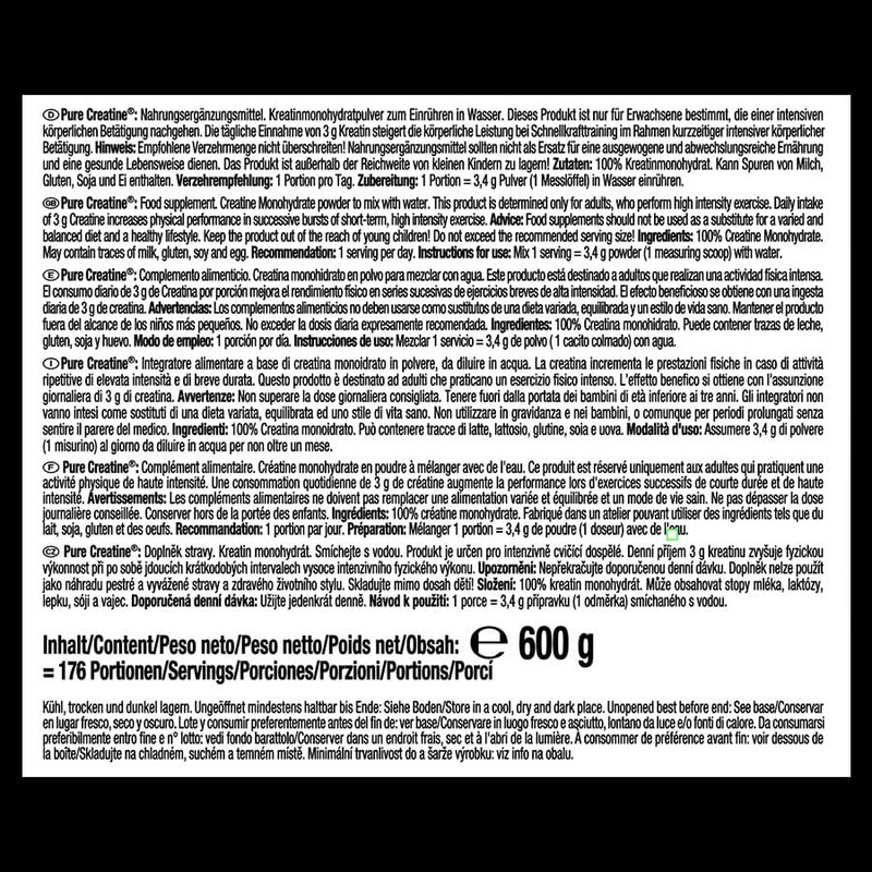 Weider Pure Ideal Quality Creatine Monohydrate Powder, Non Flavoured, Buidling