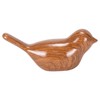 Natural Brown Shiny Comfort Bird 3 x 2 Resin Decorative