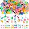 GSrenyu 126 Pcs Mini Resin Animals, Luminous Mini Animals Mini
