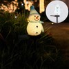 YZYOE 2 Pack LED Solar Powered Rice Grains Snowman Ground