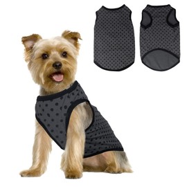 PetSmiler Dog Shirts for Small Dogs and Cats - Polka Dot Shirts for Dogs T-Shirt Dog Jumper Thin Dog Shirt Small Dogs Chihuahua Clothing Cats Clothing Black XS