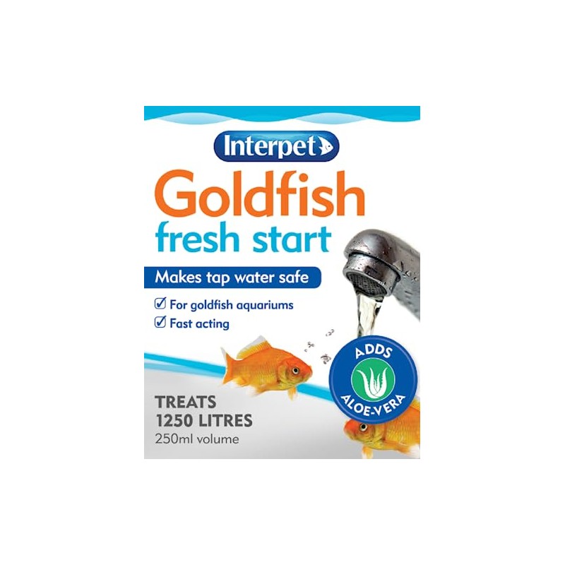 Interpet Goldfish Fresh Start Aquarium Water Treatment Dechlorinator with Aloe