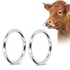 2PCS Carbon Steel Bull Cattle Cow Nose Ring Farm Animal