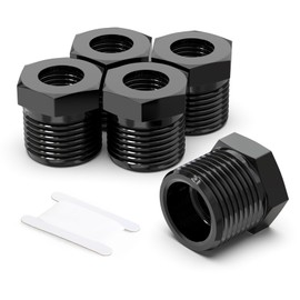 GASHER 2Pcs Aluminum Hex Bushing 1/2" NPT Male x 3/8" NPT Female, Aluminum Threaded Pipe Fitting