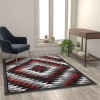 Flash Furniture Teagan 63.6" x 87.6" Diamond Olefin Fabric Area