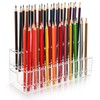 Peohud Acrylic Pen Holder, 44-Slots Pencil Display Stand, Clear Makeup