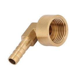 90 Degree Elbow Brass Hose Connector Hose Nozzle Coupling Barb Fitting Female Thread Brass Elbow Hose Barb Coupling Connector Joint Adapter Fitting G1/2 (10 mm)