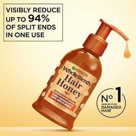 Garnier Whole Blends Honey Treasures Hair Honey Repairing Serum for Long, Damaged Hair, 5.1 Fl Oz, 2-Count (Packaging May Vary)