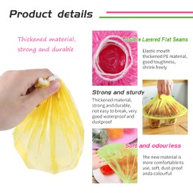 JSMTKJ Plastic Food Cover, Pack of 72 Food Covers, Reusable Covers for Food, Vegetables, Fresh Protection or for Home, Hotel Shower Cap