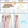 UNEED Ivory Velvet Hangers with Golden Hooks, 36 Pack -